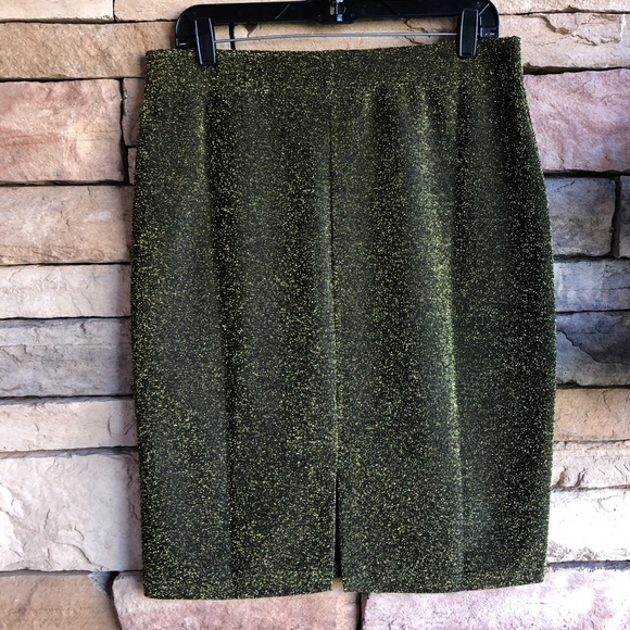 Michael Kors gold shimmer stretch Skirt NWT Large - Picture 8 of 8